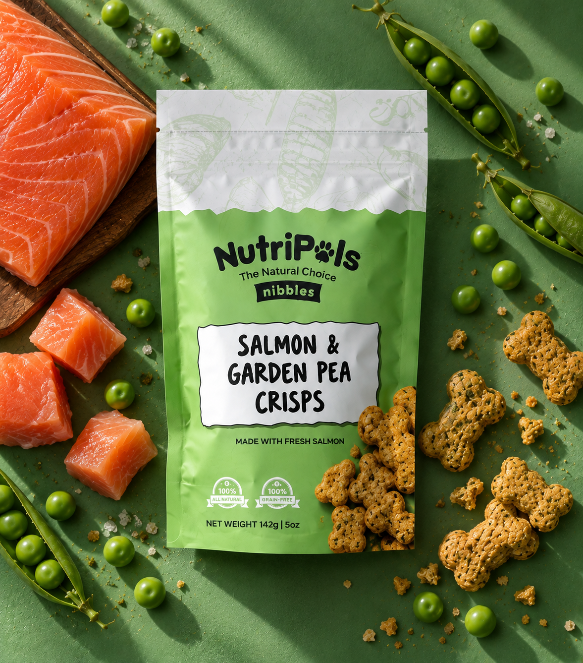 NutriPals Salmon and Pea Crisps