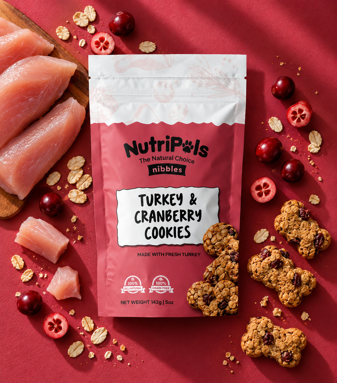 NutriPals Turkey and Cranberry treats